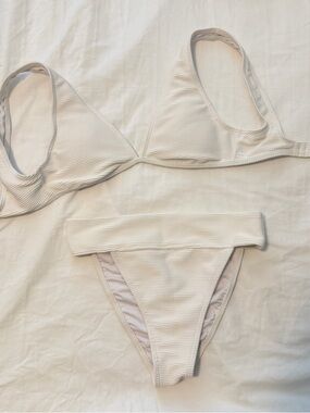 Billabong White Ribbed Bikini